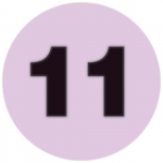 Lavender 1" Lot Signal Label, Number "11"