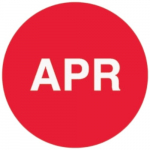 Red 1" Lot Signal Label, Month "APR"
