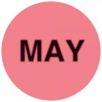 Pink 1" Lot Signal Label, Month "MAY"