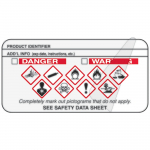 White 2" x 1" Self-Laminating GHS Label