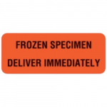 Red "Frozen Specimen Deliver Immediately" Label