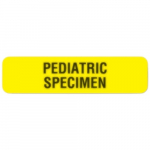 Yellow Clerical Medical Label "Pediatric Specimen"