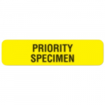 Yellow Clerical Medical Label "Priority Specimen"