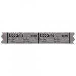 Local Anesthetic Medication Label Tape "Lidocaine %"
