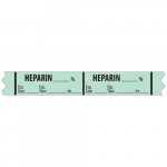 Miscellaneous Medication Label Tape "Heparin %"