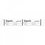 Miscellaneous Medication Label Tape "Heparin _units"
