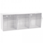 3-Bin Tilt Bin for Insight Modular Cart w/ Backboard