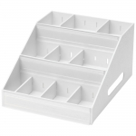 Compact 7.25" x 9.25" x 4.625" 3-Tier Vial and Rack