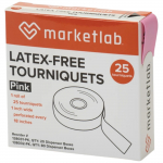Pink Latex-Free Tourniquet in Dispenser Box