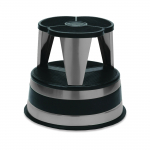 Kik-Step Charcoal Gray Zest Rolling Step Stool