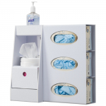 White 16" x 5.5" x 16.25" Disinfecting Station