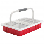 Red Phlebotomy Tray with 13mm Tube Rack