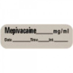 "Mepivacaine mg/mL" Local Agents Peel-Off Label