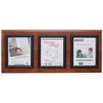 Triple 16" x 35" Message Board Panel, Cherry