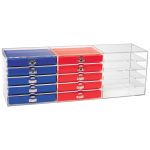 Clear 25.75" x 7.5" x 8.5" Slide Box Organizer