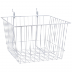 Steel 12" x 12" x 8" Wire Basket with Hangers