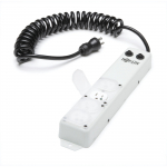 Coil Cord Power Strip 13.75"L x 2.5"W x 2"H