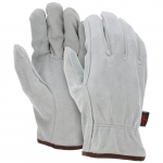 Work Gloves, Leather, Pearl Grey, X-Large, Pack