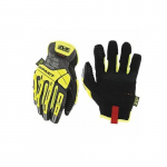 Mechanics Gloves, Elastic, Yellow, 11