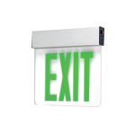 Edge-Lit Exit Sign Green 120/277V Voltage
