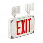 LED Exit Sign Combo Red J-Box Mounting