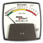 Crompton Analog 2% Megohm 3" Panel Meter 500 V Scale