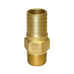 1" x 3/4" Brass Male Adapter with Hex