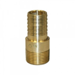 1" No-Lead Brass Round Male Adapter