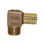 1" Red Brass Ground Source Elbow with 1/4" Tapping