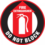 "Fire Extinguisher Do Not Block" Floor Sign, 16"
