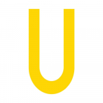 U Letter Floor Marker Adhesive, 4.5 x 10"
