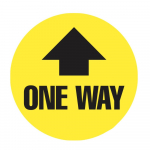 "One-Way" Floor Tape Sign, Yellow, 12"