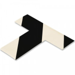 2" Wide Solid White T with Black Chevrons, Tape