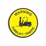 "Warning Forklift Traffic" Floor Sign, 24"