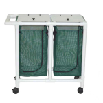 Space Saving Double Hamper with Mesh Bag