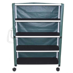 Non-Magnetic 4-Shelf Jumbo Linen Cart