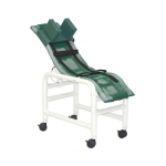 Blue Reclining Bath Chair, Base and Casters