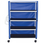 Woodtone 4-Shelf Jumbo Linen Cart