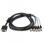 VGA HD-15 to 5 BNC RGB Cable for HDTV Monitor, 6ft