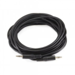 Stereo Plug/Plug M/M Cable, 25ft, Black