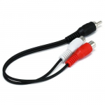 RCA Plug to 2 RCA Jack Cable, 6in