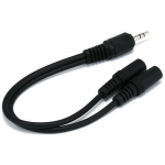 Stereo Plug toTwo/Stereo Jack Splitter Cable, 6in