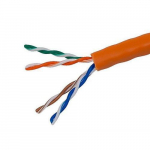Cat5e Ethernet Bulk Cable Solid, 1000ft, Orange