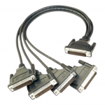 DB44 Male to 4 DB25 Male Serial Cable, 50 cm