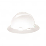 V-Gard Slotted Full-Brim Hat, White, 1-Touch Suspension