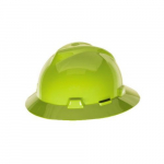 V-Gard Full-Brim Hat, Hi-Viz Yellow-Green, 1-Touch
