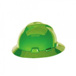V-Gard Slotted Full-Brim Hat, Lime Green