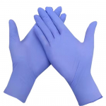 L Blue Nitrile Powder Free Examination Glove