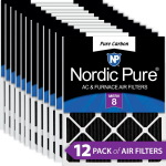 12x20x1 Pure Carbon Air Filters 12 Pack