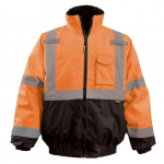 Black Bottom 2-in-1 Bomber Jacket Orange 2X